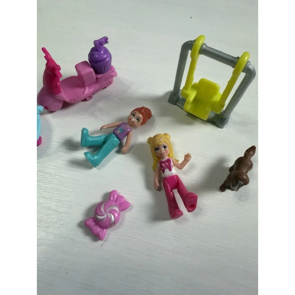 Lot Of Polly Pocket Replacement Dolls Micro Mini Figures Tiny Accessories Dog